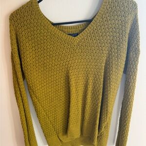 Olive Green Women's Sweater Y2K